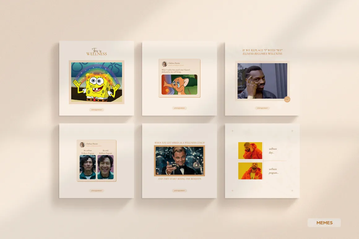 Wellness Social Media Kit CANVA
