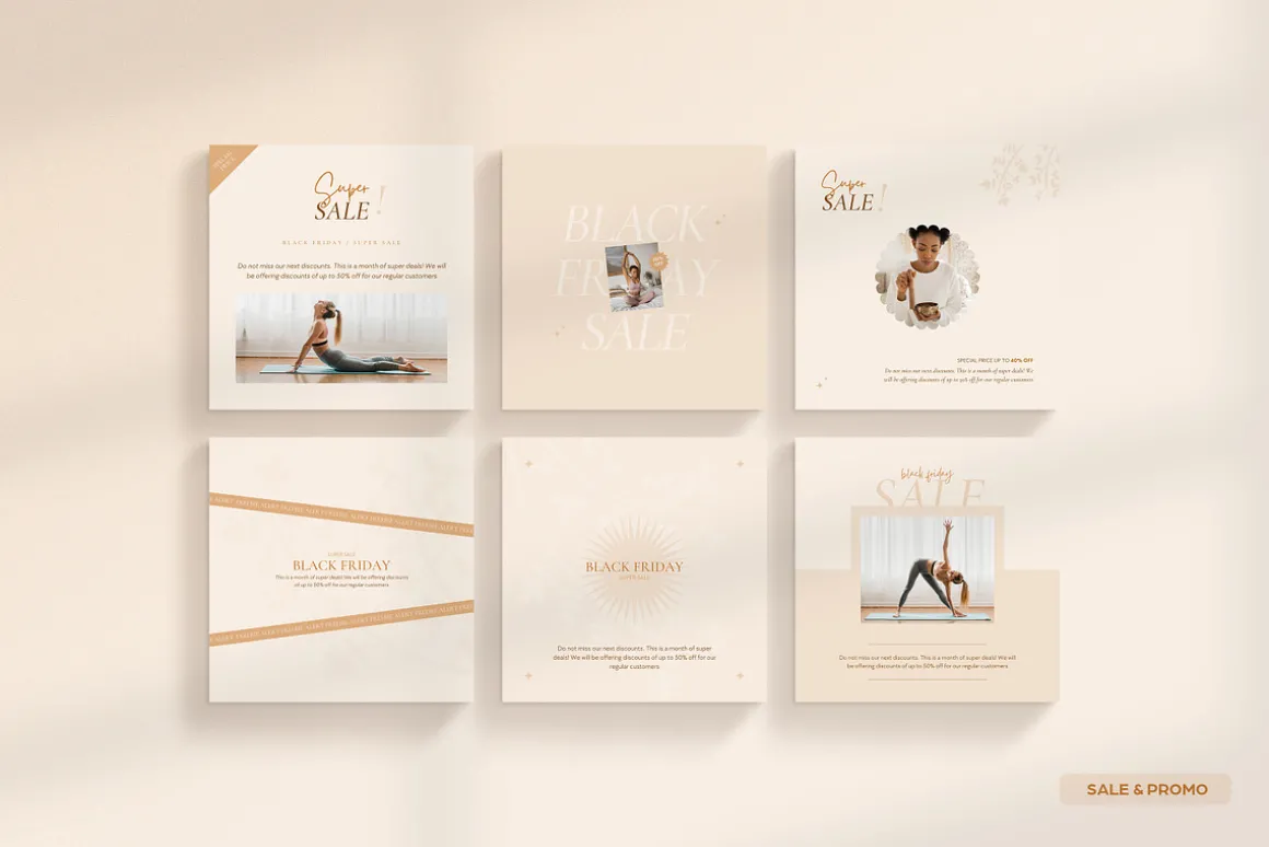 Wellness Social Media Kit CANVA