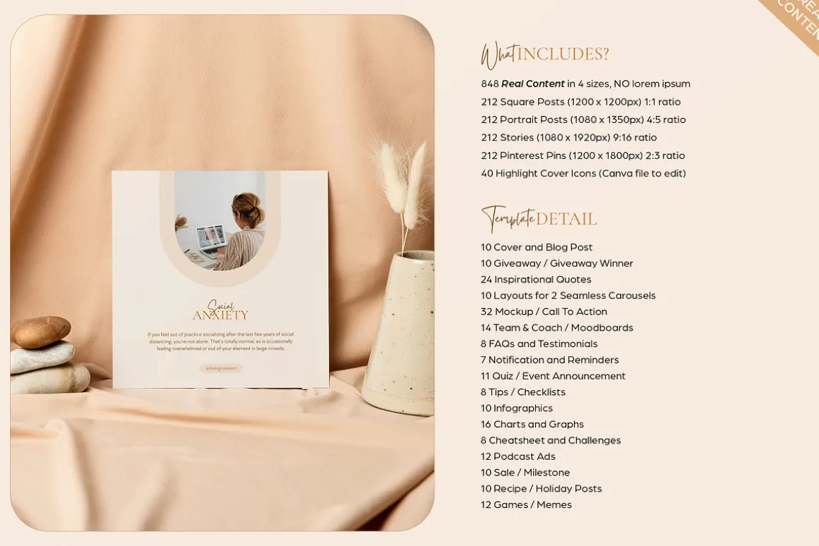 Wellness Social Media Kit CANVA