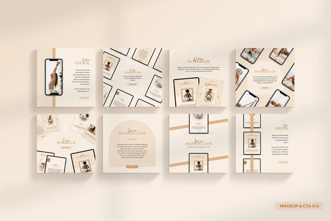 Wellness Social Media Kit CANVA