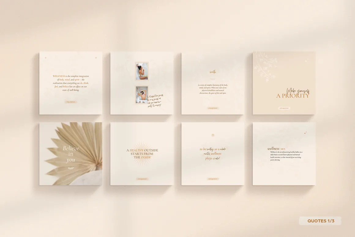 Wellness Social Media Kit CANVA