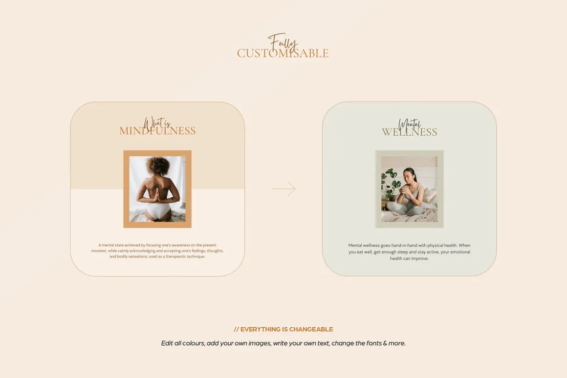 Wellness Social Media Kit CANVA