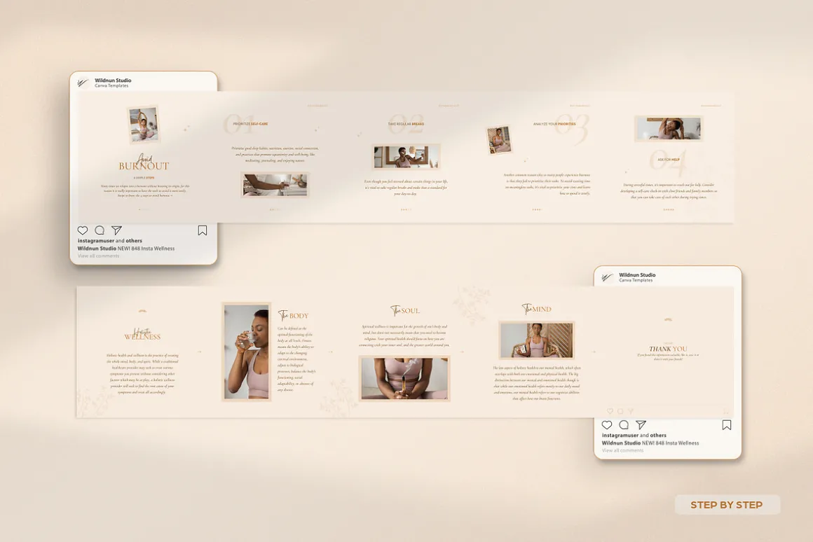 Wellness Social Media Kit CANVA