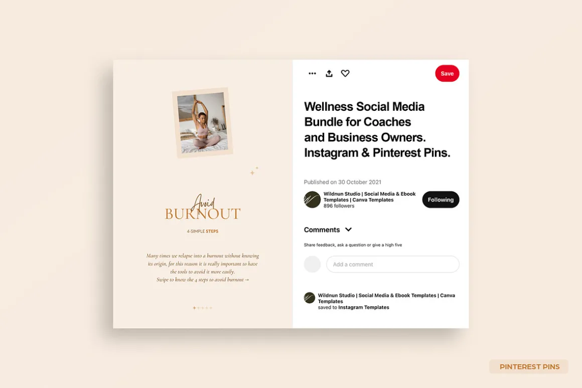 Wellness Social Media Kit CANVA
