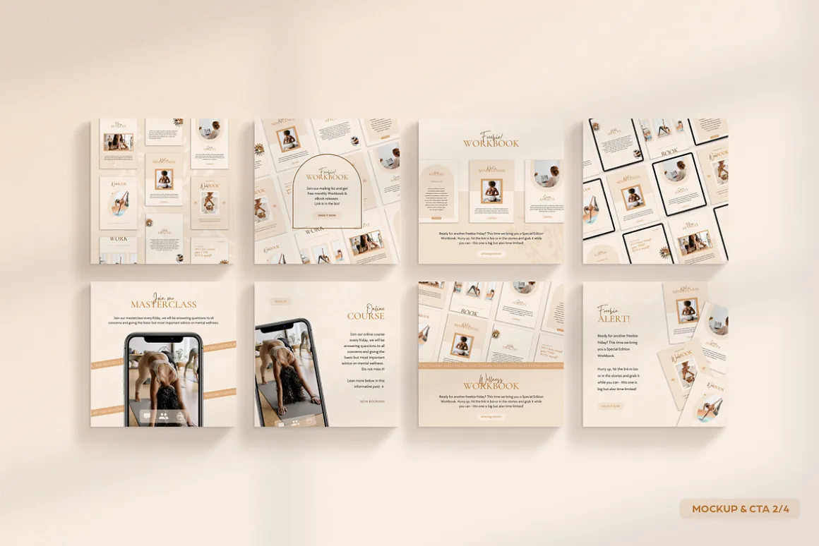 Wellness Social Media Kit CANVA