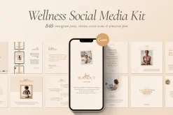 Wellness Social Media Kit CANVA