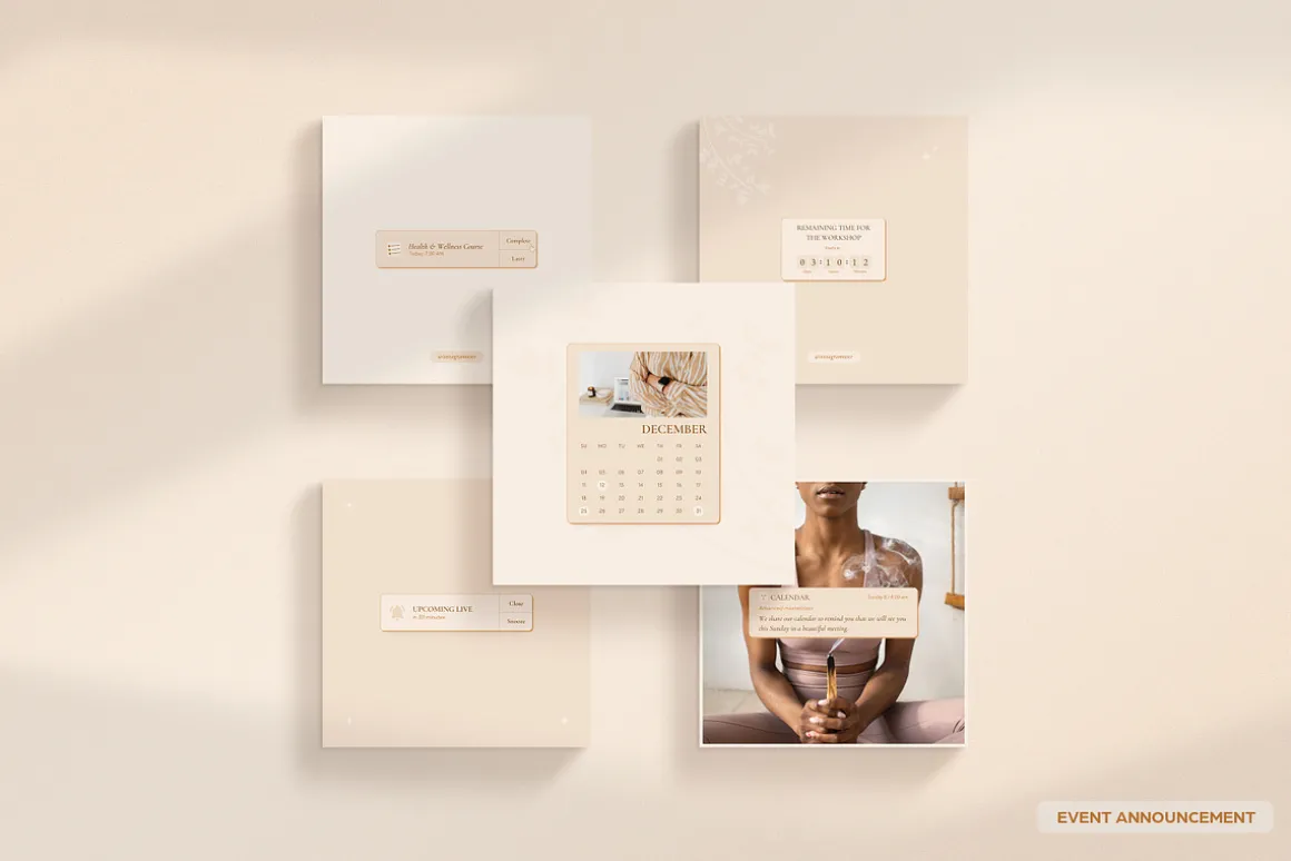 Wellness Social Media Kit CANVA