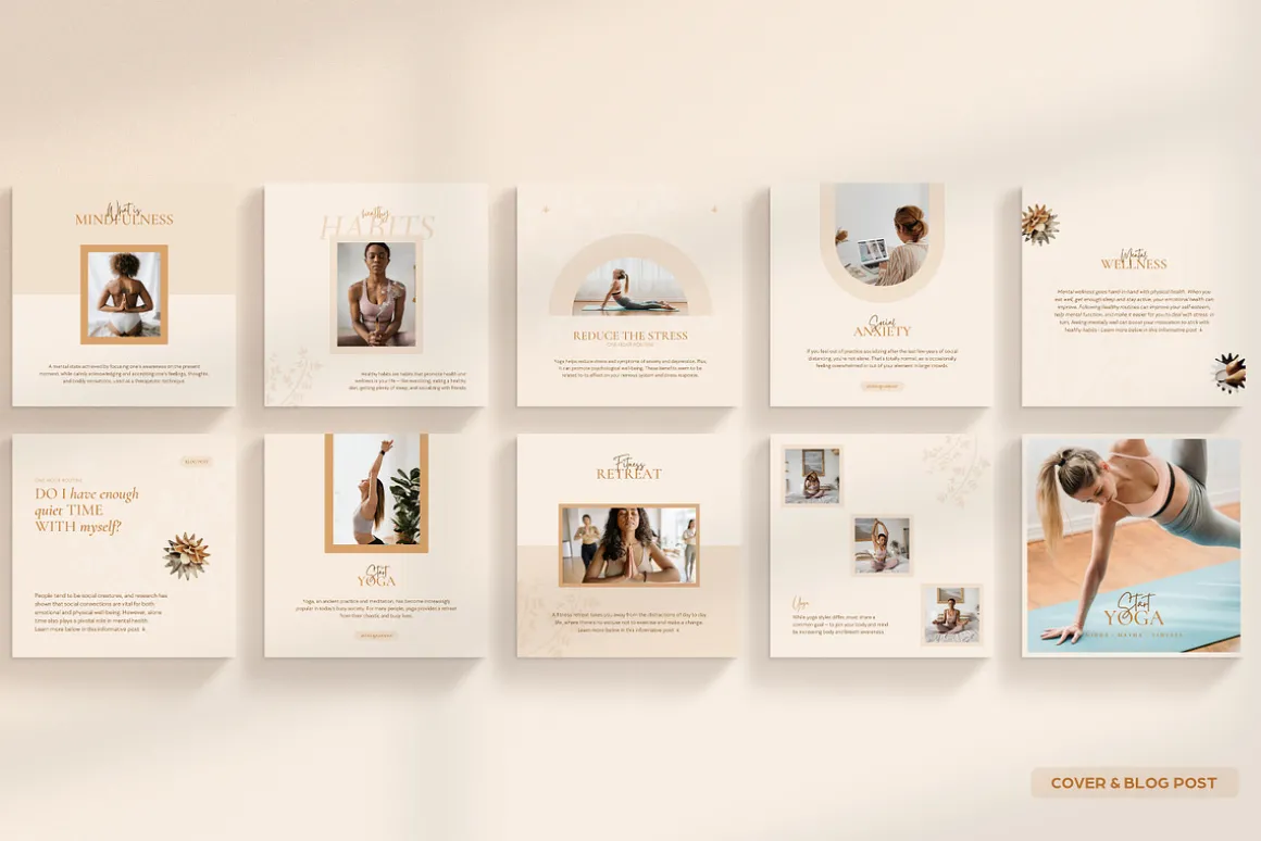 Wellness Social Media Kit CANVA