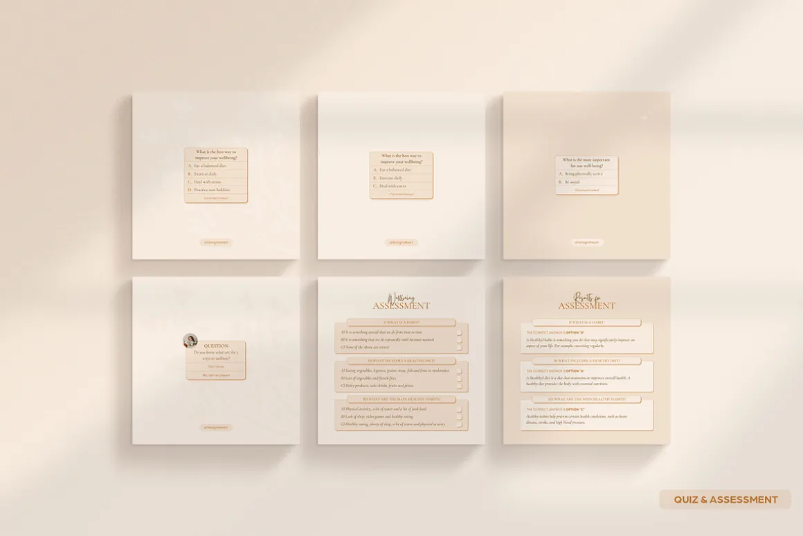 Wellness Social Media Kit CANVA
