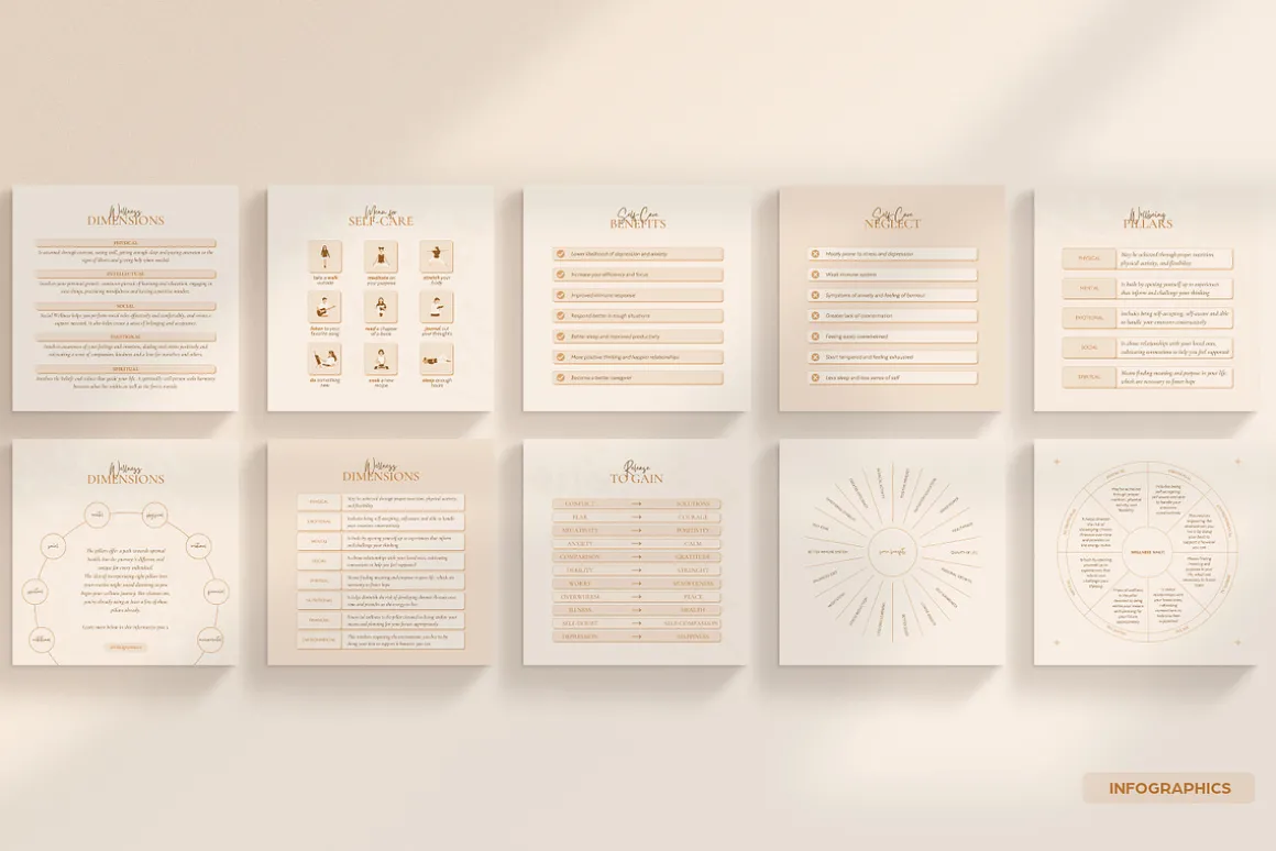 Wellness Social Media Kit CANVA