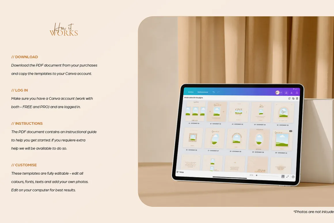 Wellness Social Media Kit CANVA
