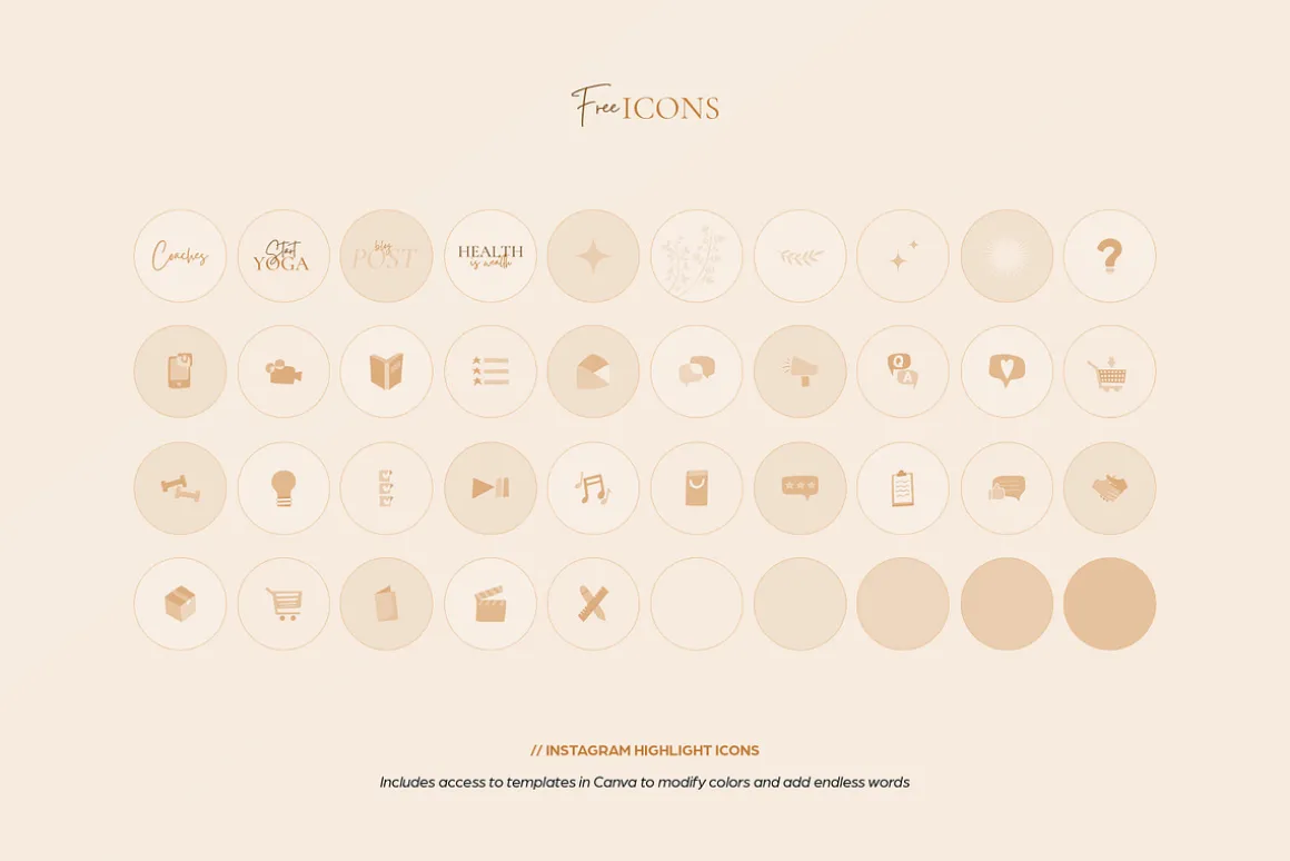Wellness Social Media Kit CANVA