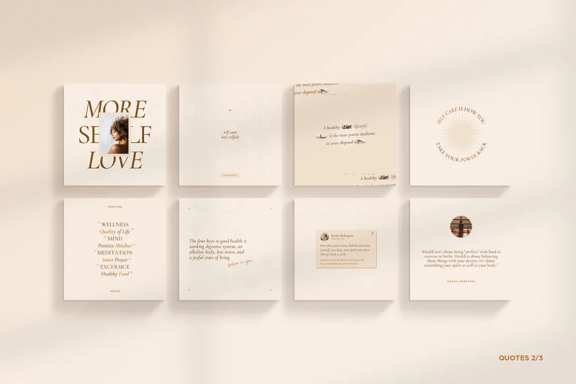 Wellness Social Media Kit CANVA