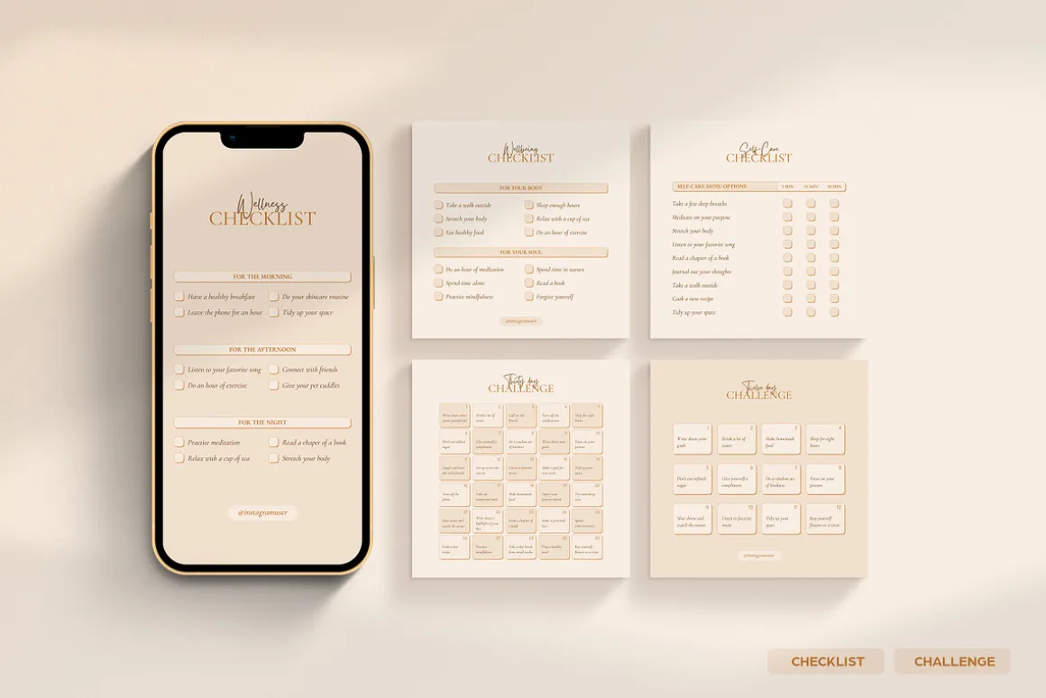 Wellness Social Media Kit CANVA