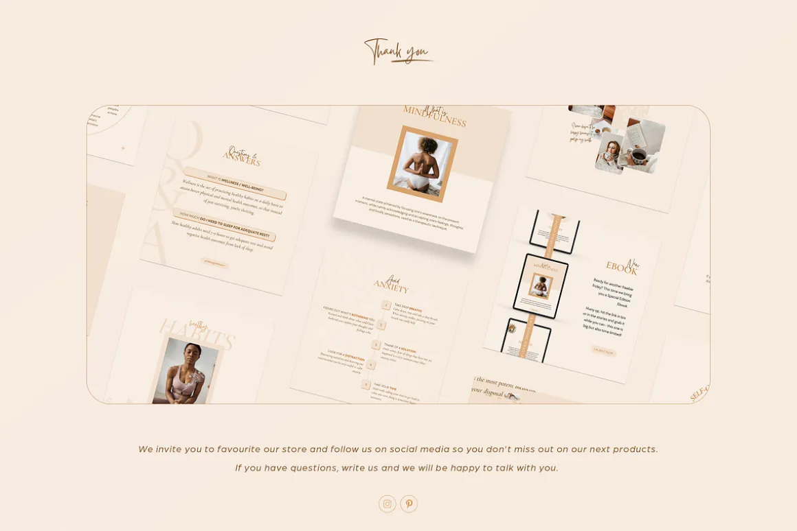 Wellness Social Media Kit CANVA