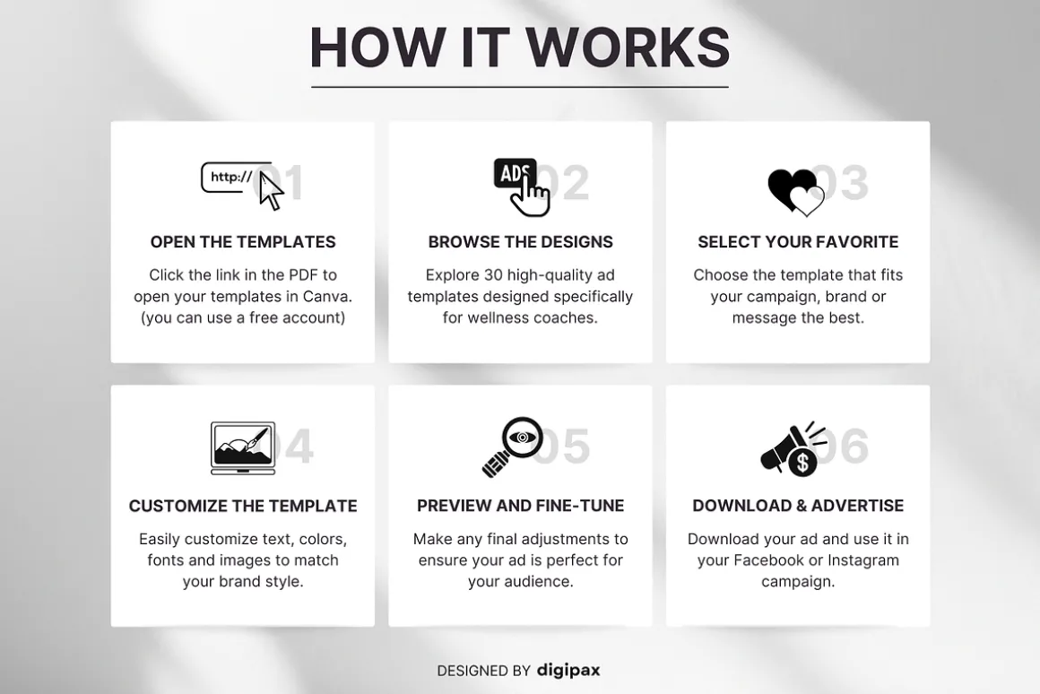 Wellness Static Ad Templates Canva