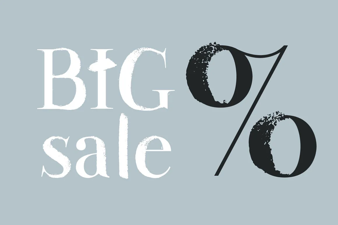 Wesloy dry brush serif font