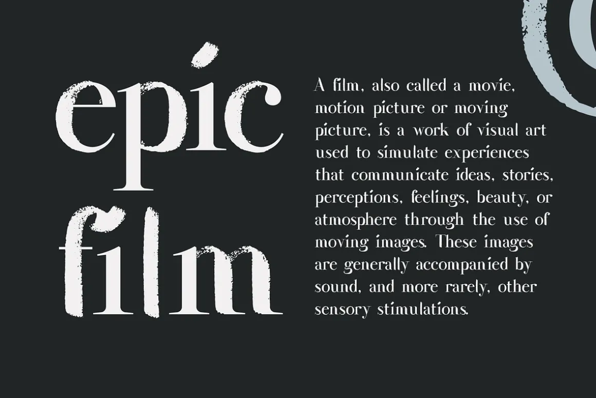 Wesloy dry brush serif font