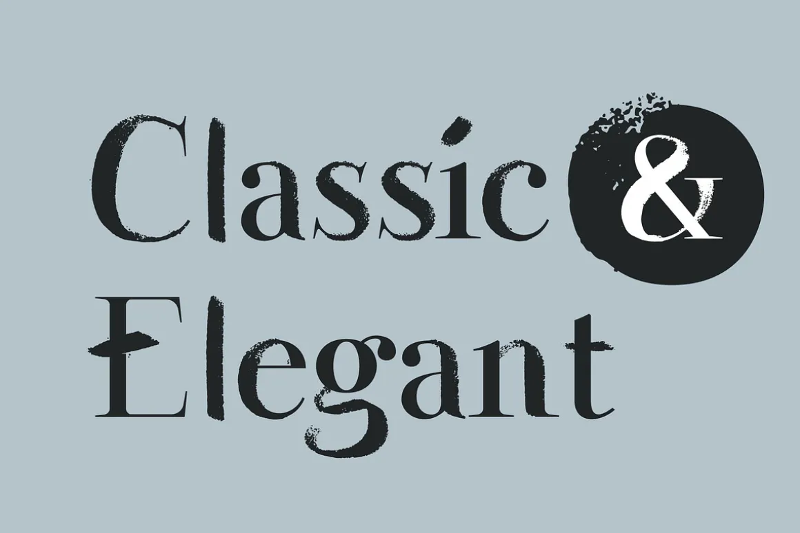 Wesloy dry brush serif font