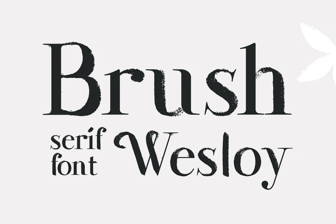 Wesloy dry brush serif font
