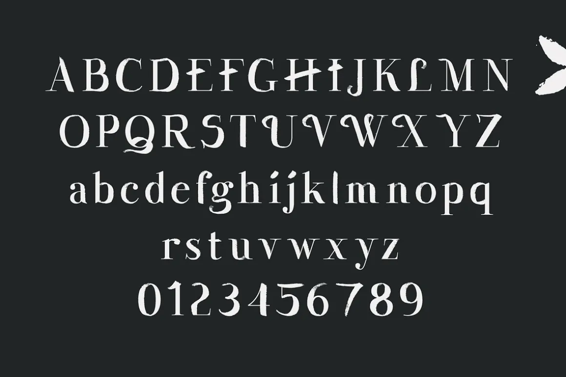 Wesloy dry brush serif font