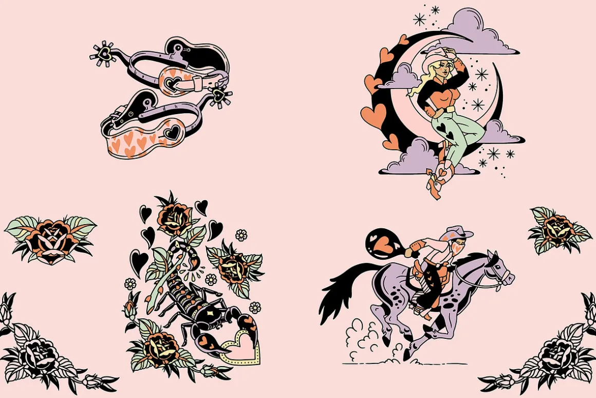 Western Lovers • Illustration suite