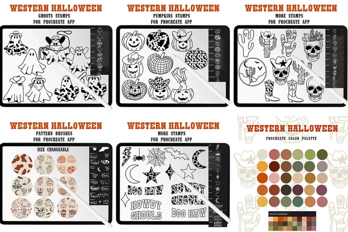 Western Procreate Bundle Brushes