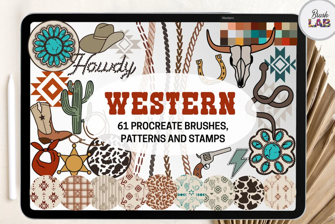 Western Procreate Bundle Brushes