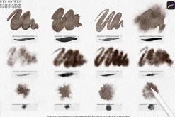 Wet Watercolor Procreate Brushes