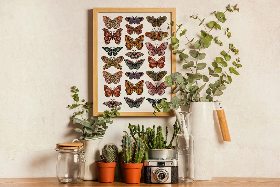 Whimsical Butterflies Boho Aesthetic
