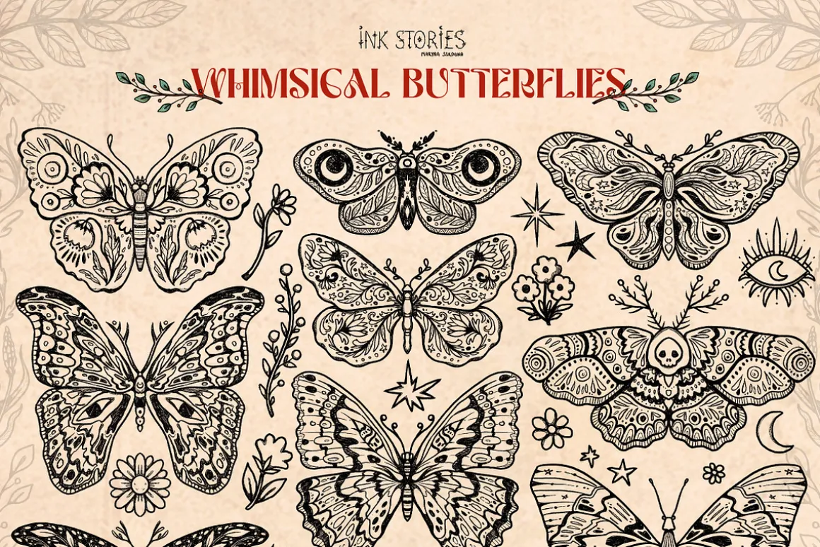 Whimsical Butterflies Boho Aesthetic