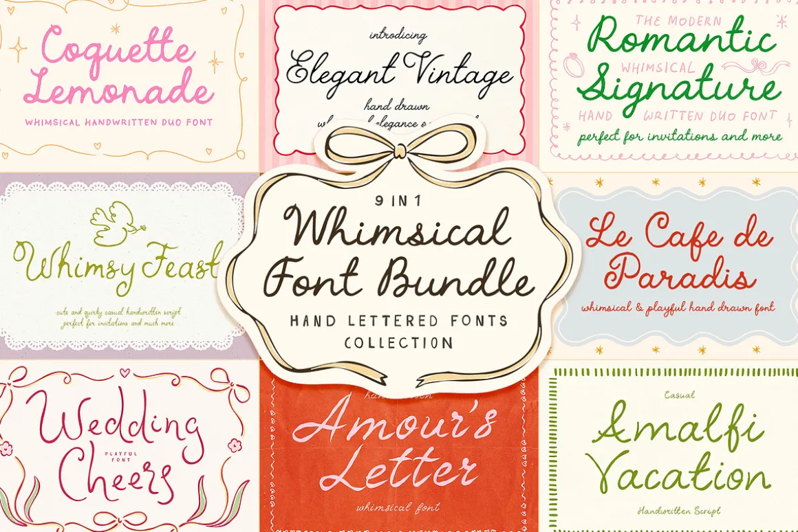 Whimsical Handwritten Font Bundle