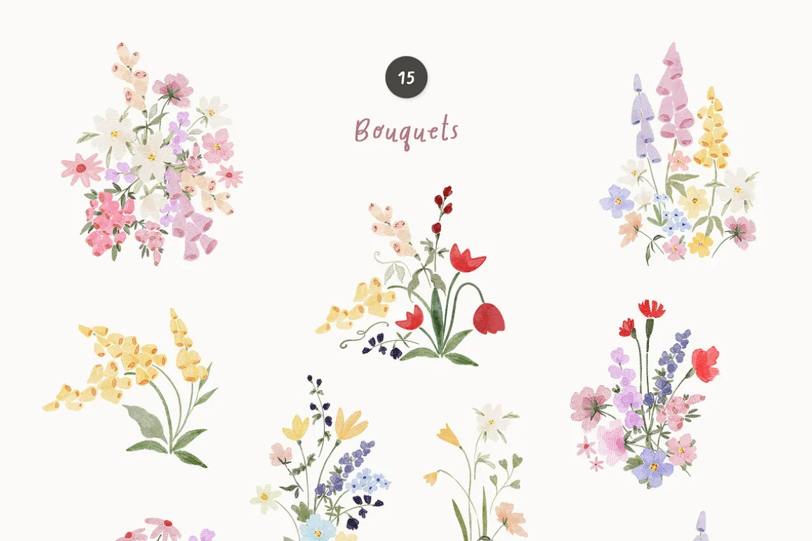 Whimsy & Bright Meadow Flowers