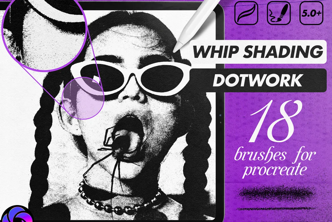 Whip Shading Dot Work Brushes