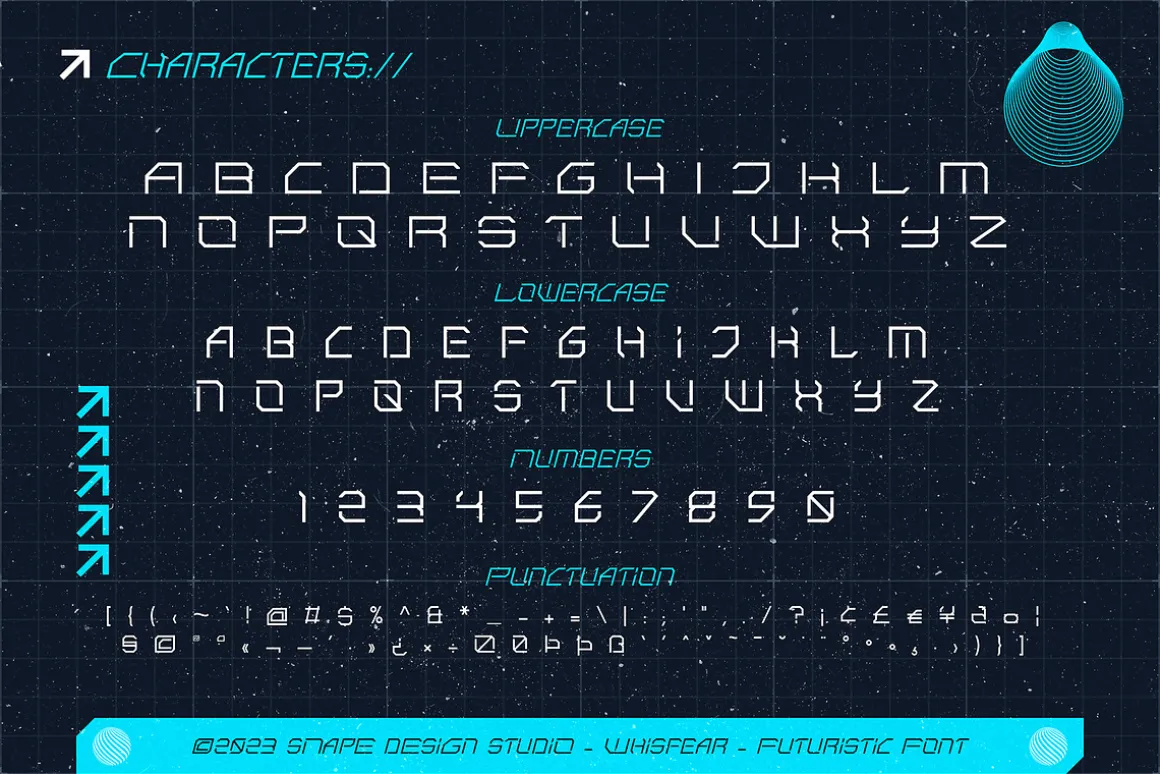Whisfear - Futuristic Font