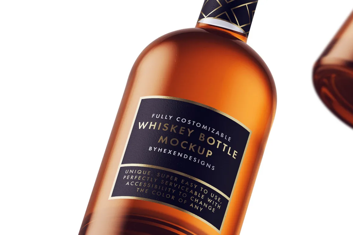 Whiskey-Nordic Bottle Mockup
