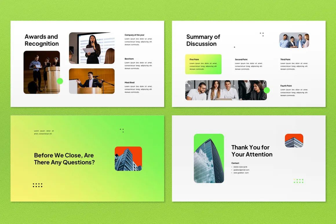 White Annual Report Google Slide