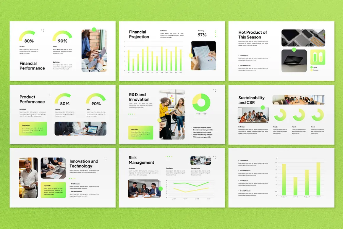 White Annual Report Google Slide