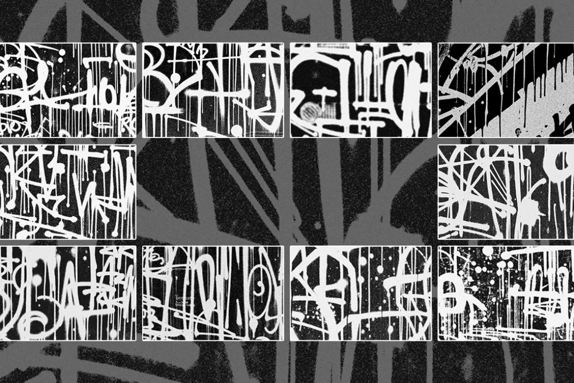 White Spray Paint Overlay Textures