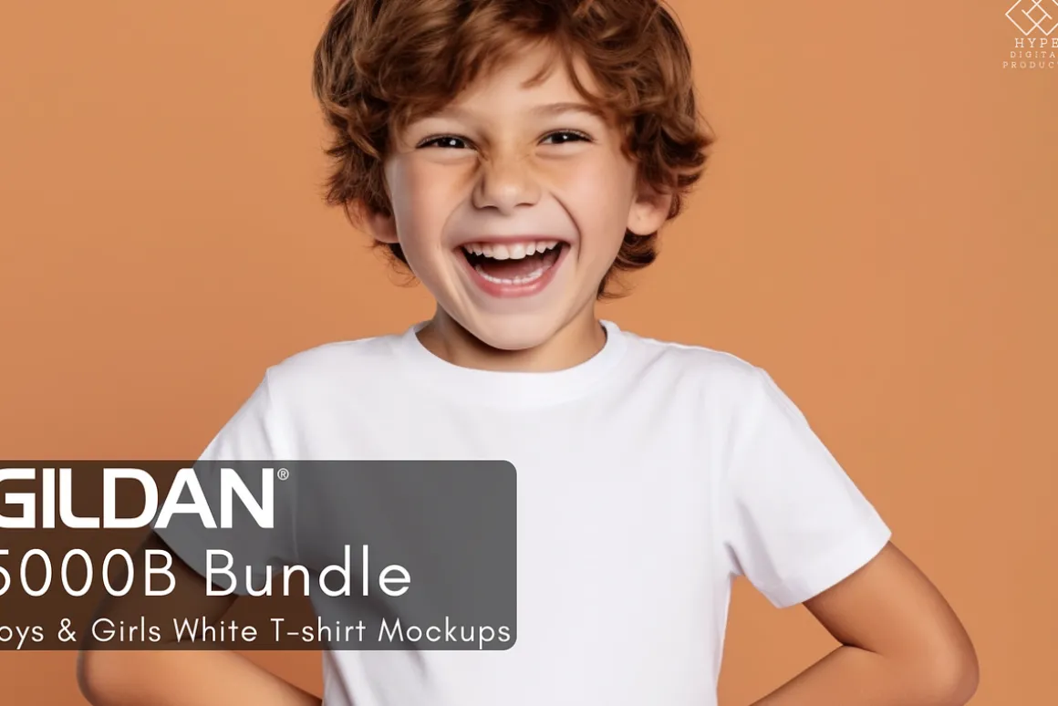 White Kids Tshirt Mockups Bundle