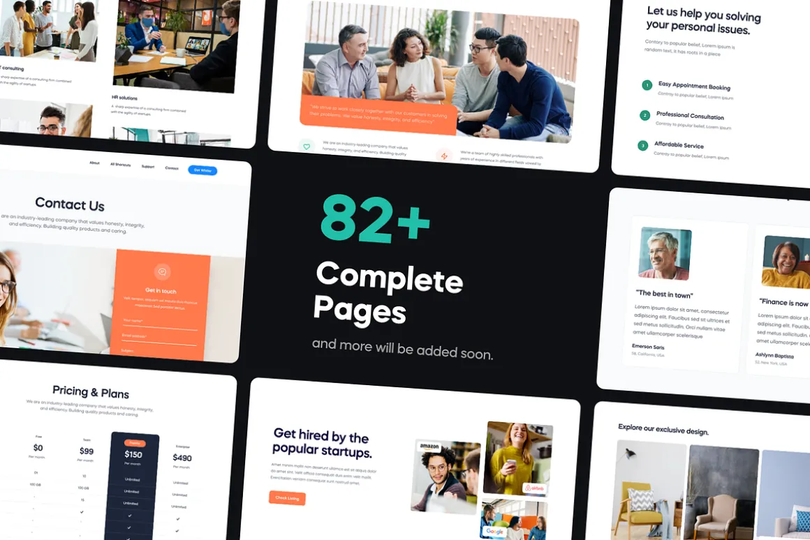 Whiter - Landing Page UI Kit