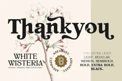 White Wisteria Fonts Family