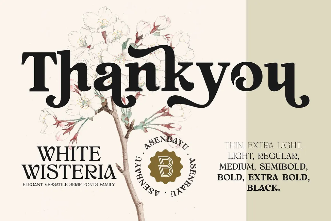White Wisteria Fonts Family