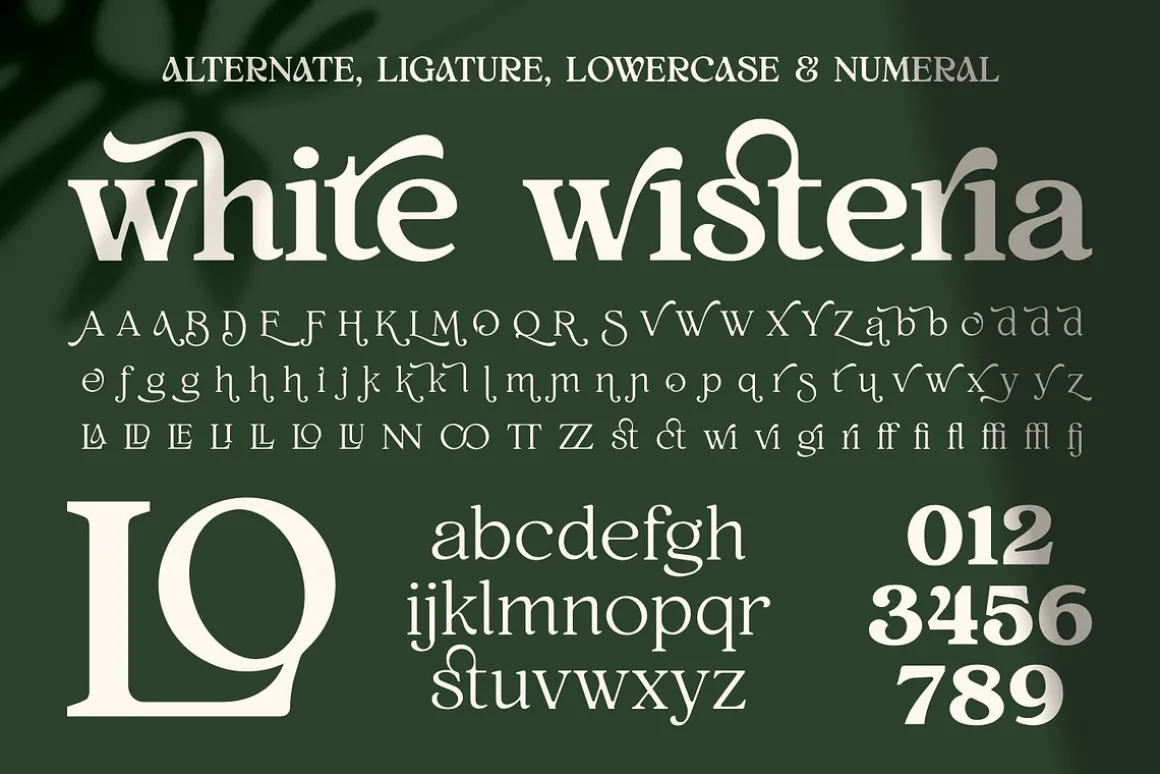 White Wisteria Fonts Family