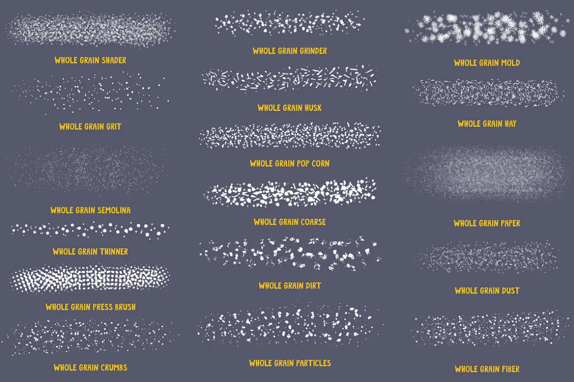Whole Grain Brushes for Procreate