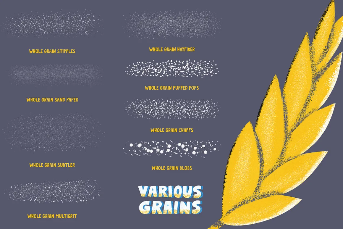 Whole Grain Brushes for Procreate