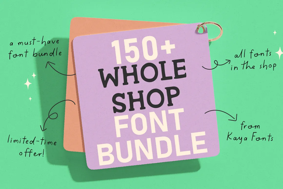 Whole Shop Font Bundle Kaya Fonts