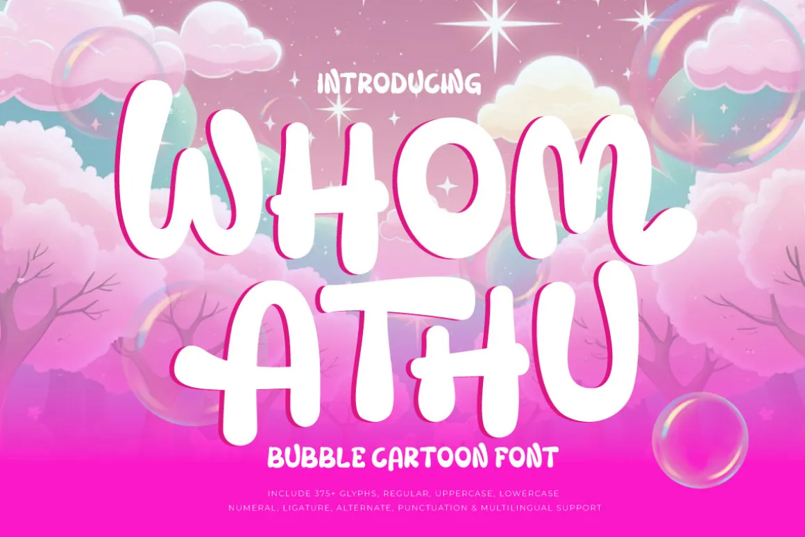 Whom Athu - Bubble Cartoon Font