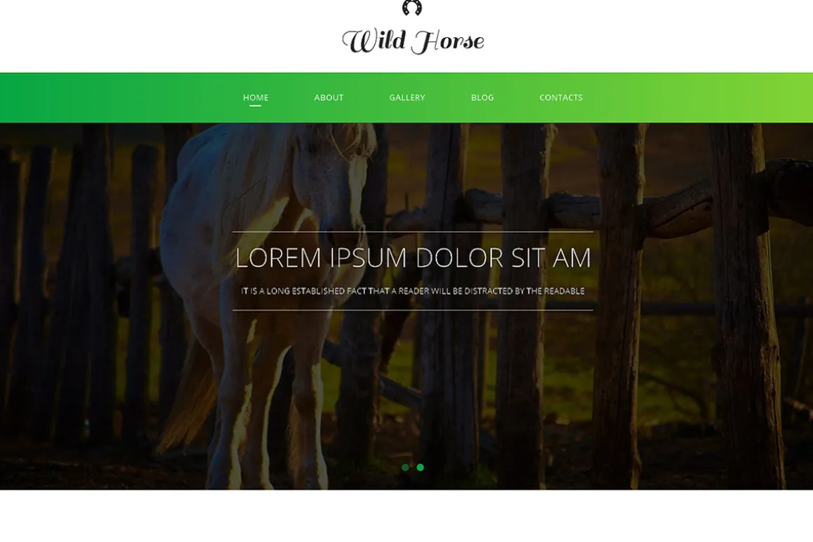 Wild Horse Responsive One Page Theme