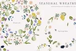 Wildflower Watercolor Wedding Art